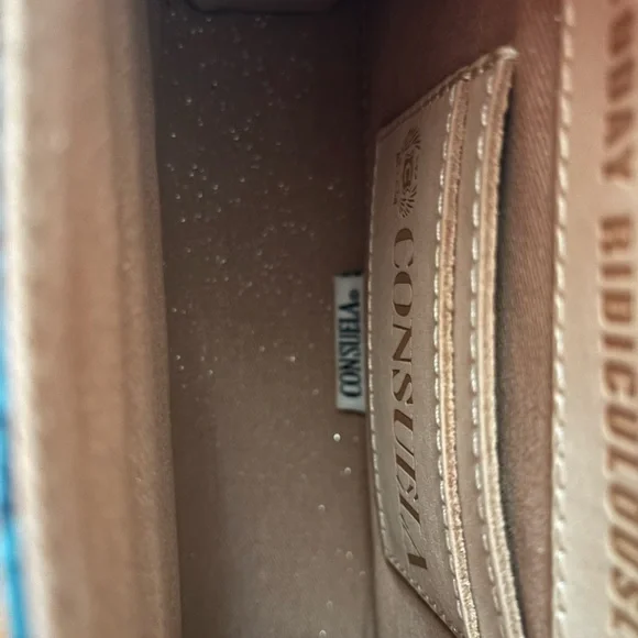 Consuela Turquoise Crossbody Bag with Multicolor Strap - Picture 3 of 6